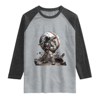 Astronaut Baseball Player Raglan Shirt Distressed Houston Clutch City Sports Fans