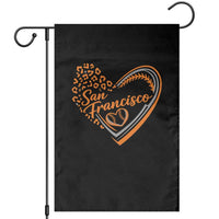 San Francisco Garden Flag SF Leopard Heart US State Baseball Fan Team Spirit