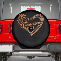 San Francisco Spare Tire Cover SF Leopard Heart US State Baseball Fan Team Spirit