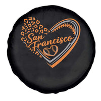 San Francisco Spare Tire Cover SF Leopard Heart US State Baseball Fan Team Spirit