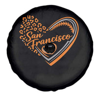 San Francisco Spare Tire Cover SF Leopard Heart US State Baseball Fan Team Spirit
