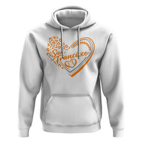San Francisco Hoodie SF Leopard Heart US State Baseball Fan Team Spirit
