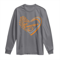 San Francisco Long Sleeve Shirt SF Leopard Heart US State Baseball Fan Team Spirit