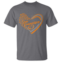 San Francisco T Shirt SF Leopard Heart US State Baseball Fan Team Spirit