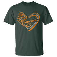 San Francisco T Shirt SF Leopard Heart US State Baseball Fan Team Spirit