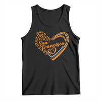 San Francisco Tank Top SF Leopard Heart US State Baseball Fan Team Spirit
