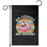 Santa Christmas In July Garden Flag No Cookies Just Cocktails Flamingo Summer Beach Hawaii - Wonder Print Shop