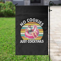 Santa Christmas In July Garden Flag No Cookies Just Cocktails Flamingo Summer Beach Hawaii - Wonder Print Shop
