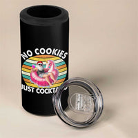 Santa Christmas In July 4 in 1 Can Cooler Tumbler No Cookies Just Cocktails Flamingo Summer Beach Hawaii - Wonder Print Shop