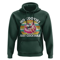 Santa Christmas In July Hoodie No Cookies Just Cocktails Flamingo Summer Beach Hawaii - Wonder Print Shop