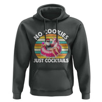 Santa Christmas In July Hoodie No Cookies Just Cocktails Flamingo Summer Beach Hawaii - Wonder Print Shop