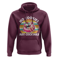 Santa Christmas In July Hoodie No Cookies Just Cocktails Flamingo Summer Beach Hawaii - Wonder Print Shop