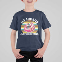 Santa Christmas In July T Shirt For Kid No Cookies Just Cocktails Flamingo Summer Beach Hawaii - Wonder Print Shop