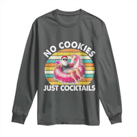 Santa Christmas In July Long Sleeve Shirt No Cookies Just Cocktails Flamingo Summer Beach Hawaii - Wonder Print Shop
