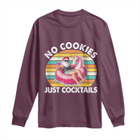 Santa Christmas In July Long Sleeve Shirt No Cookies Just Cocktails Flamingo Summer Beach Hawaii - Wonder Print Shop