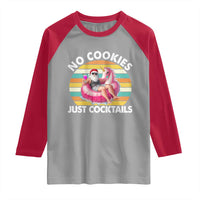 Santa Christmas In July Raglan Shirt No Cookies Just Cocktails Flamingo Summer Beach Hawaii - Wonder Print Shop