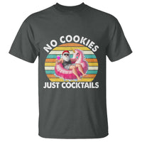 Santa Christmas In July T Shirt No Cookies Just Cocktails Flamingo Summer Beach Hawaii - Wonder Print Shop