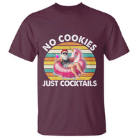 Santa Christmas In July T Shirt No Cookies Just Cocktails Flamingo Summer Beach Hawaii - Wonder Print Shop