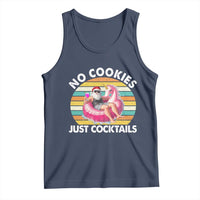 Santa Christmas In July Tank Top No Cookies Just Cocktails Flamingo Summer Beach Hawaii - Wonder Print Shop