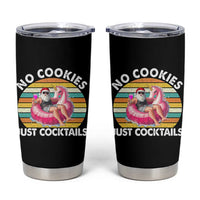 Santa Christmas In July Tumbler Cup No Cookies Just Cocktails Flamingo Summer Beach Hawaii - Wonder Print Shop