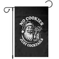 Funny Santa Christmas In July Garden Flag No Cookies Just Cocktails Summer Xmas - Wonder Print Shop