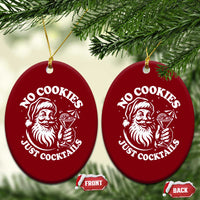 Funny Santa Xmas In July Ceramic Ornament No Cookies Just Cocktails Summer Xmas - Wonder Print Shop