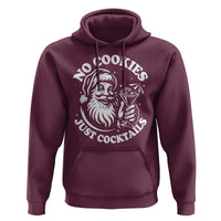 Funny Santa Christmas In July Hoodie No Cookies Just Cocktails Summer Xmas - Wonder Print Shop