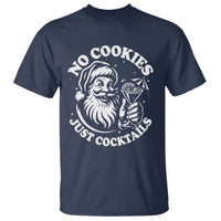 Funny Santa Christmas In July T Shirt No Cookies Just Cocktails Summer Xmas - Wonder Print Shop