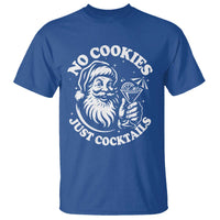 Funny Santa Christmas In July T Shirt No Cookies Just Cocktails Summer Xmas - Wonder Print Shop