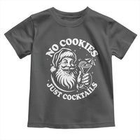 Funny Santa Christmas In July Toddler T Shirt No Cookies Just Cocktails Summer Xmas - Wonder Print Shop