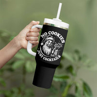 Funny Santa Christmas In July Tumbler With Handle No Cookies Just Cocktails Summer Xmas - Wonder Print Shop