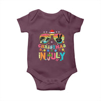 Sunglasses Beach Christmas in July Baby Onesie Santa Summer Xmas - Wonder Print Shop