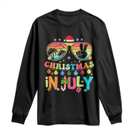 Sunglasses Beach Christmas in July Long Sleeve Shirt Santa Summer Xmas - Wonder Print Shop