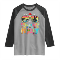 Sunglasses Beach Christmas in July Raglan Shirt Santa Summer Xmas - Wonder Print Shop