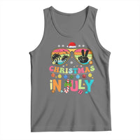 Sunglasses Beach Christmas in July Tank Top Santa Summer Xmas - Wonder Print Shop