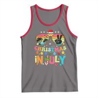 Sunglasses Beach Christmas in July Tank Top Santa Summer Xmas - Wonder Print Shop
