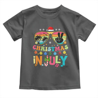 Sunglasses Beach Christmas in July Toddler T Shirt Santa Summer Xmas - Wonder Print Shop