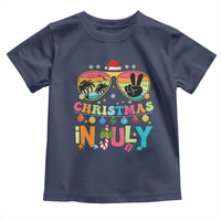 Sunglasses Beach Christmas in July Toddler T Shirt Santa Summer Xmas - Wonder Print Shop
