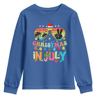 Sunglasses Beach Christmas in July Youth Sweatshirt Santa Summer Xmas - Wonder Print Shop
