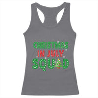 Christmas In July Squad Racerback Tank Top Funny Summer Xmas - Wonder Print Shop