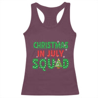 Christmas In July Squad Racerback Tank Top Funny Summer Xmas - Wonder Print Shop