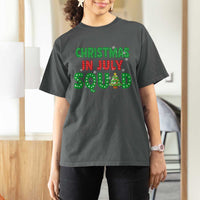 Christmas In July Squad T Shirt For Women Funny Summer Xmas - Wonder Print Shop