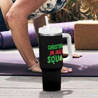 Christmas In July Squad Tumbler With Handle Funny Summer Xmas - Wonder Print Shop