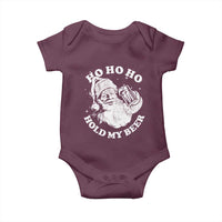 Santa Ho Ho Hold My Beer Baby Onesie Funny Christmas In July Summer Xmas - Wonder Print Shop