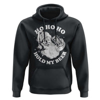 Santa Ho Ho Hold My Beer Hoodie Funny Christmas In July Summer Xmas - Wonder Print Shop