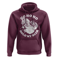Santa Ho Ho Hold My Beer Hoodie Funny Christmas In July Summer Xmas - Wonder Print Shop