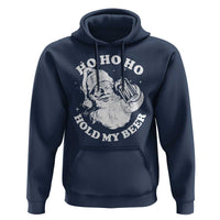 Santa Ho Ho Hold My Beer Hoodie Funny Christmas In July Summer Xmas - Wonder Print Shop