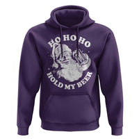 Santa Ho Ho Hold My Beer Hoodie Funny Christmas In July Summer Xmas - Wonder Print Shop
