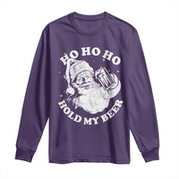 Santa Ho Ho Hold My Beer Long Sleeve Shirt Funny Christmas In July Summer Xmas - Wonder Print Shop
