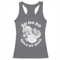 Santa Ho Ho Hold My Beer Racerback Tank Top Funny Christmas In July Summer Xmas - Wonder Print Shop